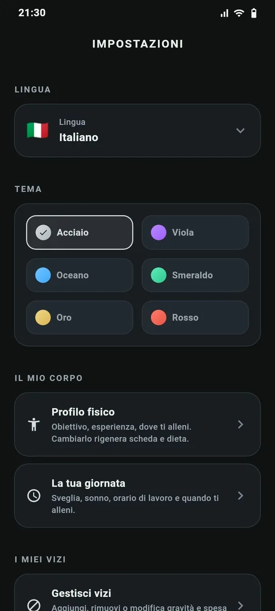 Impostazioni